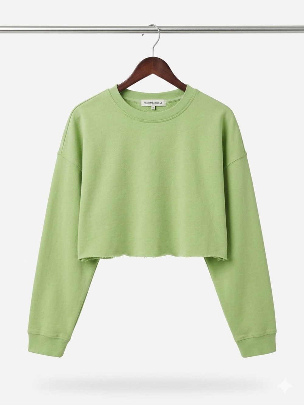 WEWOREWHAT Green Crop Sweatshirt